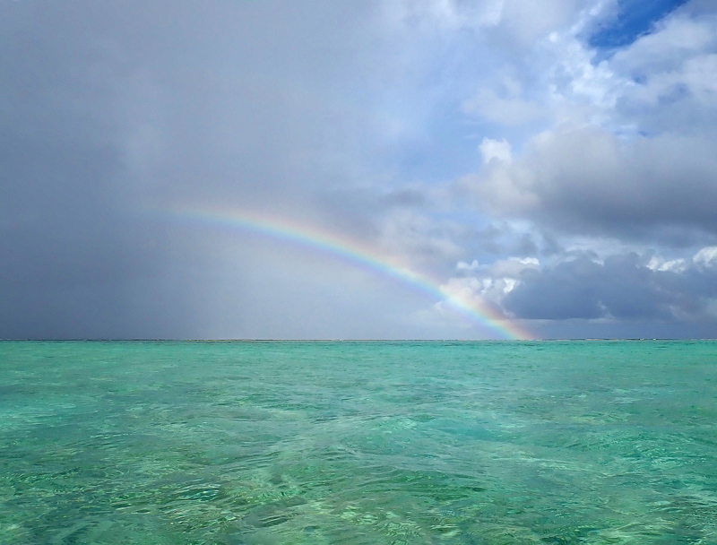 クラウンプラザリゾートグアム周辺で見られた二つ目の虹