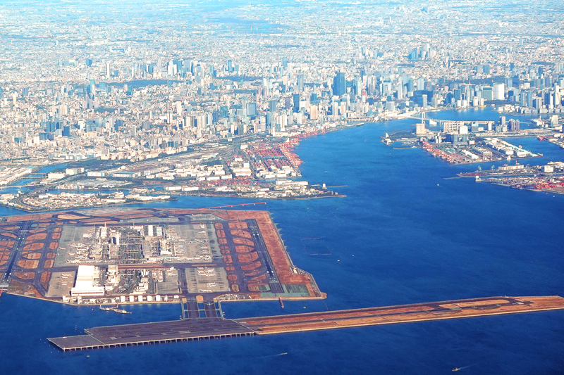 上空から見た羽田空港