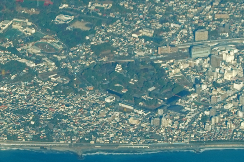 小田原城　天守　上空からの空撮