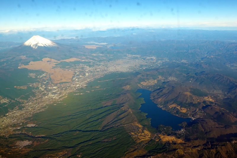 芦ノ湖と富士山