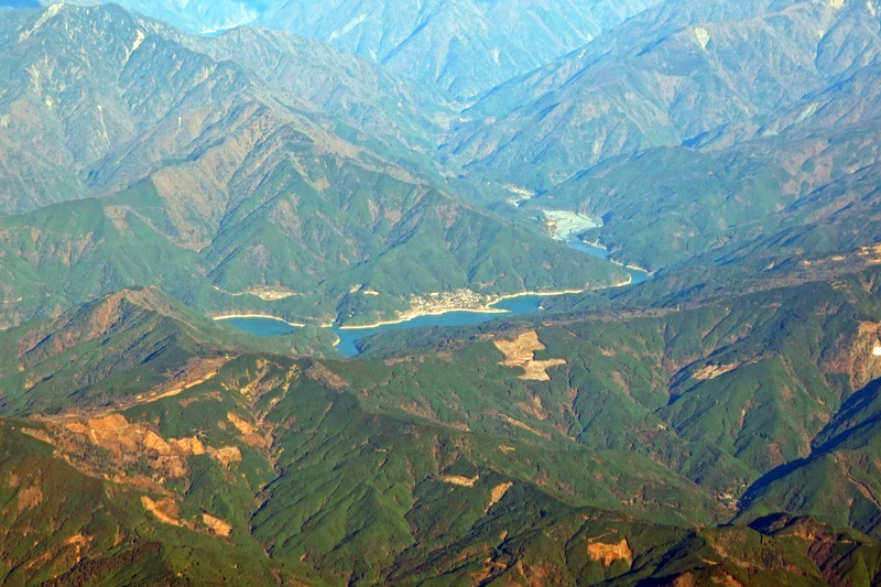 井川湖/ダム　空撮