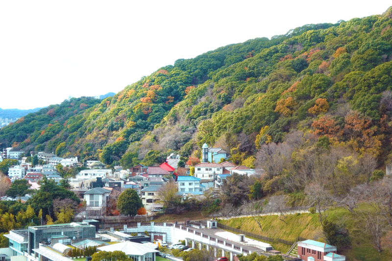 ANAクラウンプラザホテル神戸の客室から見える神戸市街の景色